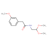 Chemical structure of N-(2,2-dimethoxyethyl)-2-(3-methoxyphenyl)acetamide - CSSB00000491377