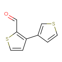 Chemical structure of [3,3'-bithiophene]-2-carbaldehyde - CSSB00011157147
