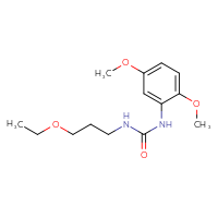 Chemical structure of 1-(2,5-dimethoxyphenyl)-3-(3-ethoxypropyl)urea - CSSB00104048686
