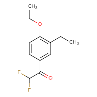 Chemical structure of 1-(4-ethoxy-3-ethylphenyl)-2,2-difluoroethan-1-one - CSSB20813998691
