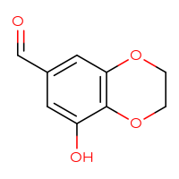 Chemical structure of 8-hydroxy-2,3-dihydro-1,4-benzodioxine-6-carbaldehyde - CSSB06739681422