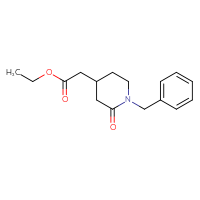 Chemical structure of ethyl 2-(1-benzyl-2-oxopiperidin-4-yl)acetate - CSSB00010167602