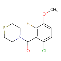 Chemical structure of 4-(6-chloro-2-fluoro-3-methoxybenzoyl)thiomorpholine - CSSB06283620443