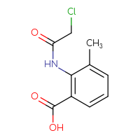 Chemical structure of 2-(2-chloroacetamido)-3-methylbenzoic acid - CSSB00000021549