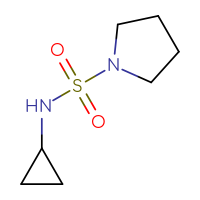 Chemical structure of N-cyclopropylpyrrolidine-1-sulfonamide - CSSB00011205596