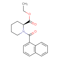 Chemical structure of ethyl (2S)-1-(naphthalene-1-carbonyl)piperidine-2-carboxylate - CSSB06471628886