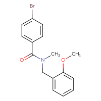 Chemical structure of 4-bromo-N-[(2-methoxyphenyl)methyl]-N-methylbenzamide - CSSB00049007640