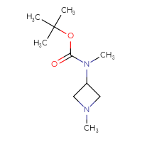 Chemical structure of tert-butyl N-methyl-N-(1-methylazetidin-3-yl)carbamate - CSSB00010240281