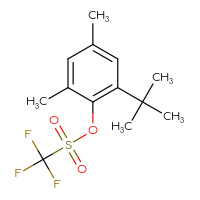 Chemical structure of 2-tert-butyl-4,6-dimethylphenyl trifluoromethanesulfonate - CSSB20977131615