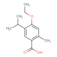 Chemical structure of 4-ethoxy-2-methyl-5-(propan-2-yl)benzoic acid - CSSB00039117786