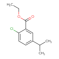 Chemical structure of ethyl 2-chloro-5-(propan-2-yl)benzoate - CSSB00135457019