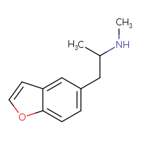 Chemical structure of [1-(1-benzofuran-5-yl)propan-2-yl](methyl)amine (C12H15NO) - CSCS00016010258