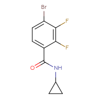 Chemical structure of 4-bromo-N-cyclopropyl-2,3-difluorobenzamide - CSSB01992580154