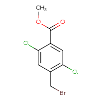 Chemical structure of methyl 4-(bromomethyl)-2,5-dichlorobenzoate - CSSB00016227123