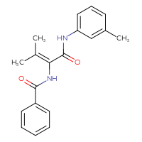 Chemical structure of 3-methyl-N-(3-methylphenyl)-2-(phenylformamido)but-2-enamide - CSSB00102626192