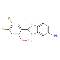 Chemical structure of 2-(4,5-difluoro-2-methoxyphenyl)-1,3-benzothiazol-6-amine - CSSB06327872515