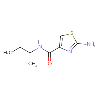 Chemical structure of 2-amino-N-(butan-2-yl)-1,3-thiazole-4-carboxamide - CSSB00011753421