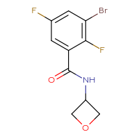 Chemical structure of 3-bromo-2,5-difluoro-N-(oxetan-3-yl)benzamide - CSSB01994953049