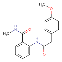 Chemical structure of 2-[2-(4-methoxyphenyl)acetamido]-N-methylbenzamide - CSSB00026833315