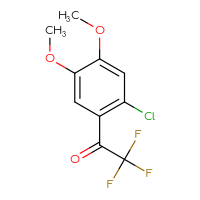 Chemical structure of 1-(2-chloro-4,5-dimethoxyphenyl)-2,2,2-trifluoroethan-1-one - CSSB00006352515