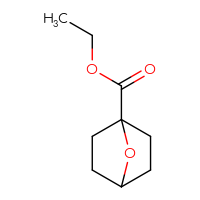 Chemical structure of ethyl 7-oxabicyclo[2.2.1]heptane-1-carboxylate - CSSB02126344449