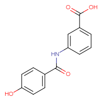 Chemical structure of 3-(4-hydroxybenzamido)benzoic acid - CSSB00000639870
