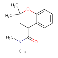 Chemical structure of N,N,2,2-tetramethyl-3,4-dihydro-2H-1-benzopyran-4-carboxamide - CSSB00046757832