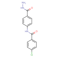 Chemical structure of 4-chloro-N-[4-(hydrazinecarbonyl)phenyl]benzamide - CSSB00020595377