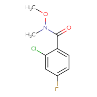 Chemical structure of 2-chloro-4-fluoro-N-methoxy-N-methylbenzamide - CSSB00000174209