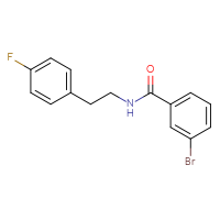 Chemical structure of 3-bromo-N-[2-(4-fluorophenyl)ethyl]benzamide - CSSB00000579116