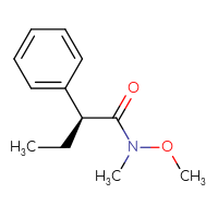 Chemical structure of (2S)-N-methoxy-N-methyl-2-phenylbutanamide - CSSB02271959485