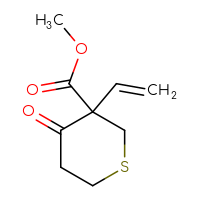 Chemical structure of methyl 3-ethenyl-4-oxothiane-3-carboxylate - CSSB21123224056