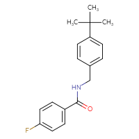 Chemical structure of N-[(4-tert-butylphenyl)methyl]-4-fluorobenzamide - CSSB00102639539