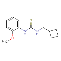 Chemical structure of 3-(cyclobutylmethyl)-1-(2-methoxyphenyl)thiourea - CSSB01997844922