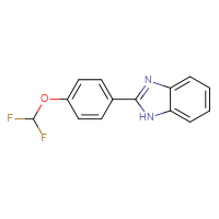 Chemical structure of 2-[4-(difluoromethoxy)phenyl]-1H-1,3-benzodiazole - CSSB00027983999