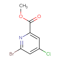 Chemical structure of methyl 6-bromo-4-chloropyridine-2-carboxylate - CSSB00010184135
