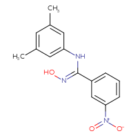 Chemical structure of (Z)-N-(3,5-dimethylphenyl)-N'-hydroxy-3-nitrobenzene-1-carboximidamide - CSSB00025733622