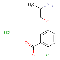 Chemical structure of 5-(2-aminopropoxy)-2-chlorobenzoic acid hydrochloride - CSSB14802770201