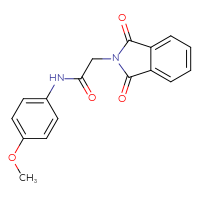 Chemical structure of 2-(1,3-dioxo-2,3-dihydro-1H-isoindol-2-yl)-N-(4-methoxyphenyl)acetamide - CSSB00027910129