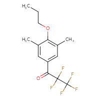 Chemical structure of 1-(3,5-dimethyl-4-propoxyphenyl)-2,2,3,3,3-pentafluoropropan-1-one - CSSB21103684563