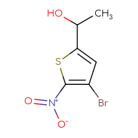 Chemical structure of 1-(4-bromo-5-nitrothiophen-2-yl)ethan-1-ol - CSSB21230206002