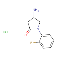 Chemical structure of 4-amino-1-(2-fluorophenyl)pyrrolidin-2-one hydrochloride - CSSB00000733862