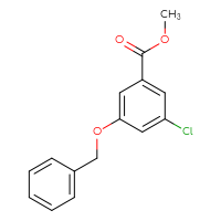 Chemical structure of methyl 3-(benzyloxy)-5-chlorobenzoate - CSSB06596354660
