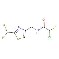 Chemical structure of 2-chloro-N-{[2-(difluoromethyl)-1,3-thiazol-4-yl]methyl}-2-fluoroacetamide - CSSB21332124611