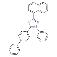 Chemical structure of 5-{[1,1'-biphenyl]-4-yl}-2-(naphthalen-1-yl)-4-phenyl-1H-imidazole - CSSB00121710904