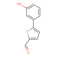 Chemical structure of 5-(3-hydroxyphenyl)thiophene-2-carbaldehyde - CSSB00000050773
