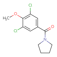 Chemical structure of 1-(3,5-dichloro-4-methoxybenzoyl)pyrrolidine - CSSB00000395082