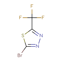 Chemical structure of 2-bromo-5-(trifluoromethyl)-1,3,4-thiadiazole - CSSB00000740974