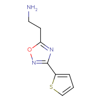 Chemical structure of 2-[3-(thiophen-2-yl)-1,2,4-oxadiazol-5-yl]ethan-1-amine - CSSB00000216045