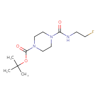 Chemical structure of tert-butyl 4-[(2-fluoroethyl)carbamoyl]piperazine-1-carboxylate - CSSB00113926323
